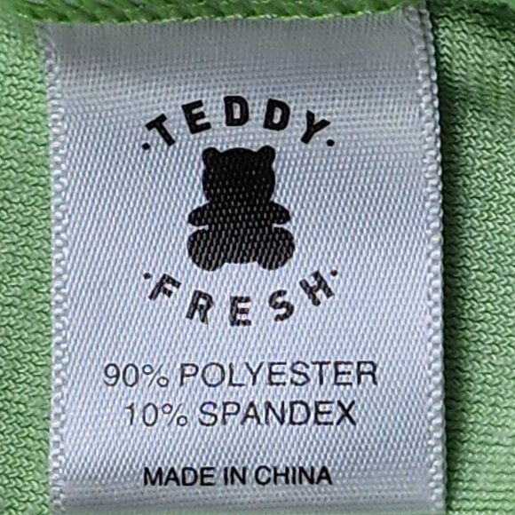 Teddy Fresh Green Velour Short Sleeve Shirt W/ Black Accents 2X - Picture 5 of 9